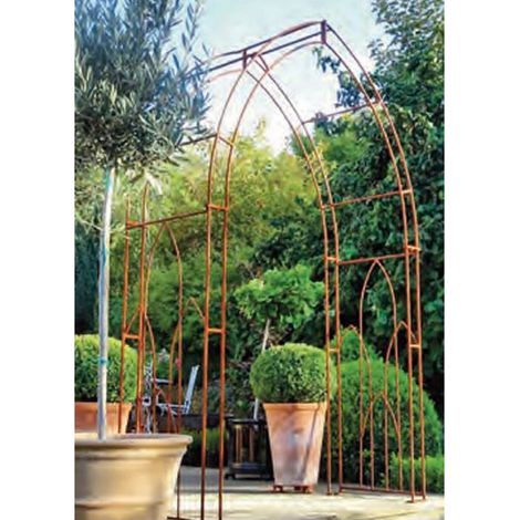 Large Gothic Arch (Including Ground Spikes) - Steel - L53.3 cm - Bare Metal/Ready to Rust