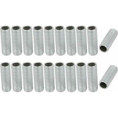 Hohlgewindestange M10 x 30 mm für Leuchten – silberverzinkt, 20er-Packung für Lampenreparatur und -montage