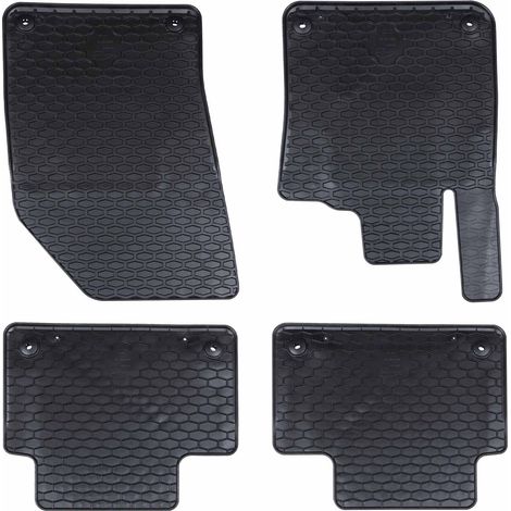 Autofußmatte 4 pcs Schwarz Gummi