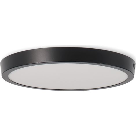 IluminaShop - Plafon de Superficie Negro Circular 25W CCT