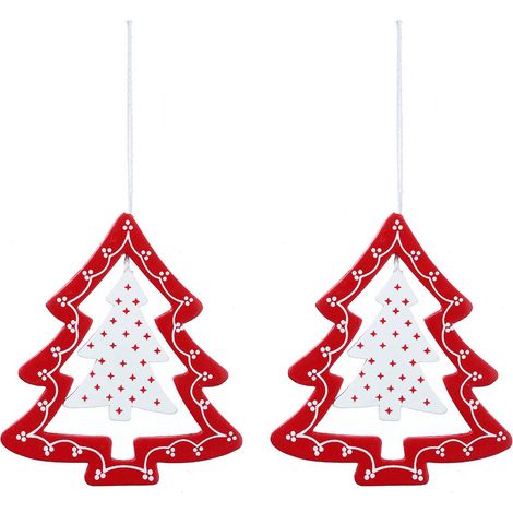 Weihnachtsthema Holzsuspendierung x 2 -