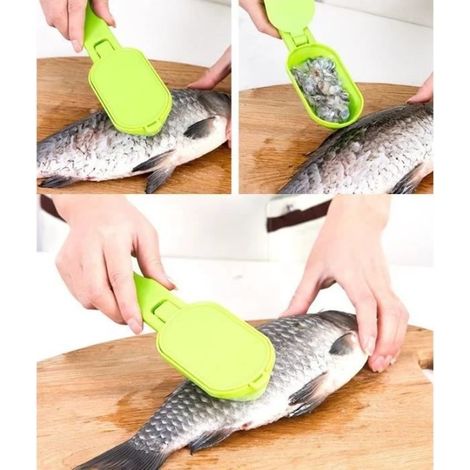 Stahlbürste Fischschuppen grün Küche (1/5)