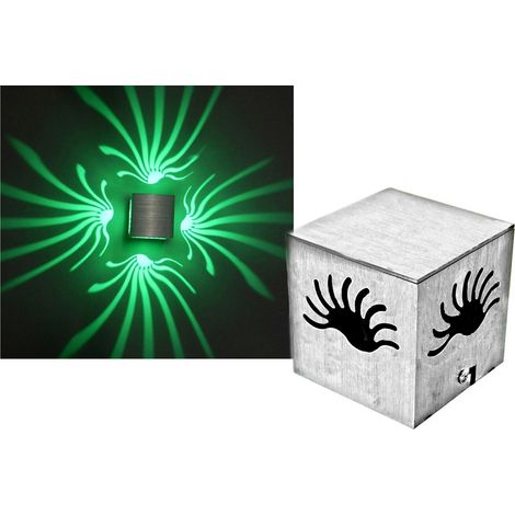 Applique Led Parete 3w Luce Verde Effetto Raggi Cumo Moderno Interno Metallo (1/4)