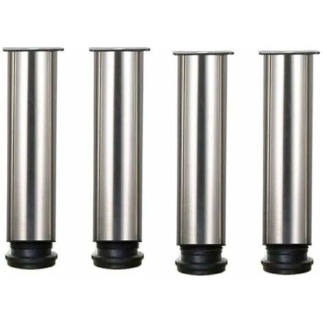BARKBUSTERS Lot de 4 pieds de meuble en acier inoxydable réglables en hauteur de 25 cm, idéal pour canapé, table, armoires. (1/4)