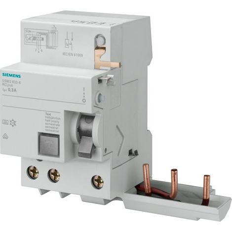 Blocco differenziale a 3 poli Tipo A 63A 30mA per 5SL4 Siemens 5SM23366