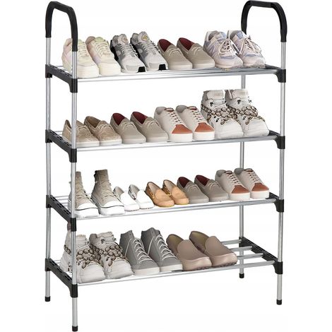ARMADIO PER SCARPE SCAFFALE LIBRERIA PORTASCIARPE SOLIDO ORGANIZER RIPOSTIGLIO 4 MENSOLE