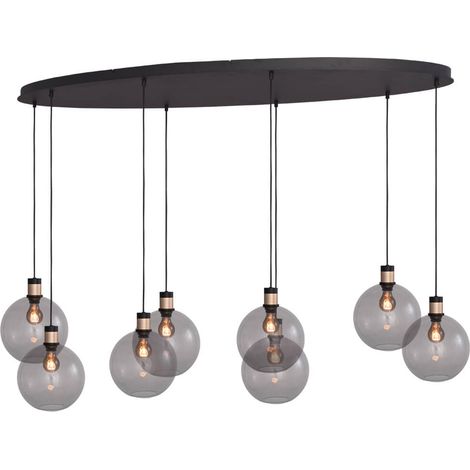 Lampe suspendue Lazise 2 8x Ø 20cm doré avec noir - 2944-05-02-160-60820 (1/3)