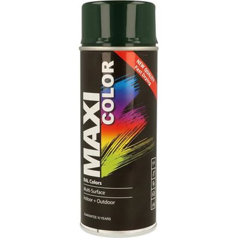 Maxicolor Gloss Spray Fir Green RAL6009 - 400ml Decorative Paint