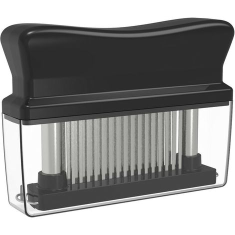VURAHOME -Attendrisseur à viande manuel à 48 lames en acier inoxydable (noir), (1/5)