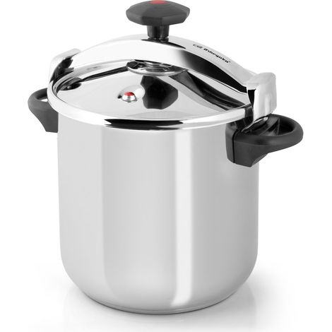 Orbegozo hpl 12070 classic pressure cooker - capacité 12 litres - triple sécurité - système de fermeture progressive - convient à tous les types de feux - poignées latérales sûres - (1/3)