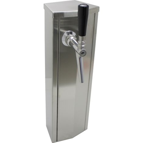 Schanksäule, Bierzapfsäule, Edelstahl, 1-leitig