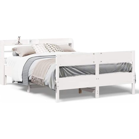 Maison Exclusive - Letto senza Materasso Bianco 120x190 cm Legno Massello di Pino