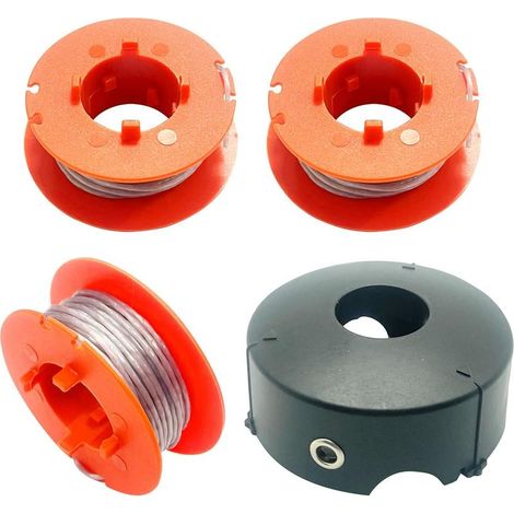 Carrete de hilo para Bosch Art 23 26 30 Easytrim y Combitrim, carrete de hilo flexible automático Pro-Tap, 8 m x 1,6 mm con tapa F016L71088 (3 carretes + 1 tapa) (1/5)