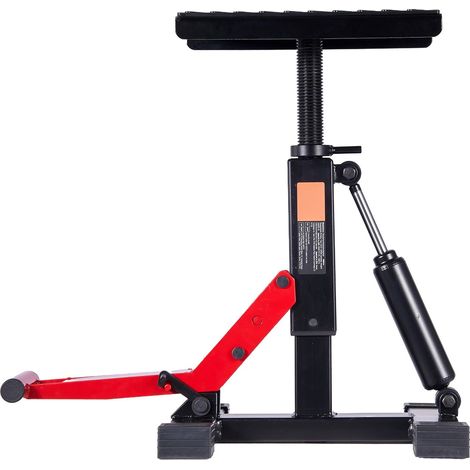 Support de levage moto cross, cric hydraulique 1200 lbs, hauteur réglable 9,8"-18,3", pour entretien et réparation. (1/5)