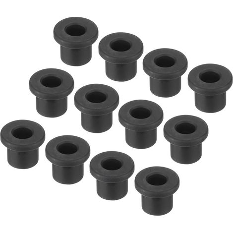 50Pcs Passe Fils en Caoutchouc en Forme de T Diamètre de Montage 10mm, ID 6mm, Hauteur 11mm Noir Protection d'Étanchéité Passe-Câbles Flexibles pour Tuyau de Câble (1/5)