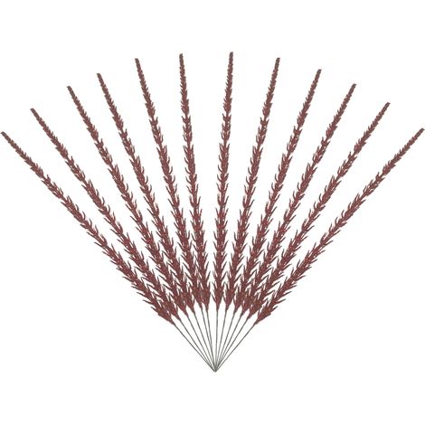 (12 grandes tiges rouges par paquet) (Unique) Bâtonnets de décoration festive de feuilles de Noël pailletées arc-en-ciel, petites boutures en plastique à paillettes - grandes rouges, plusieurs pièces (1/2)