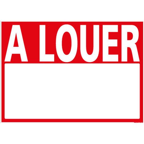 Panneau A Louer – Pancarte immobilière personnalisable – Akylux 3,5 mm – 700 x 500 mm – Rouge avec œillet (1/5)