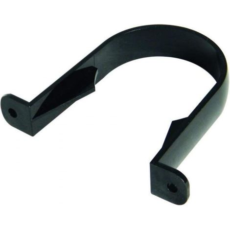 Black 68mm Round Gutter Pipe Clip - Bag of 5