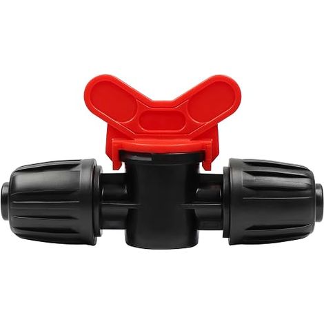 Válvulas de cierre para riego por goteo de 1/2 pulgada, 15 piezas, tuercas de seguridad, conectores de válvula de interruptor con púas para líneas de goteo de 1/2 pulgada, 0,6 pulg. (1,5-1,7 cm) de di (1/5)