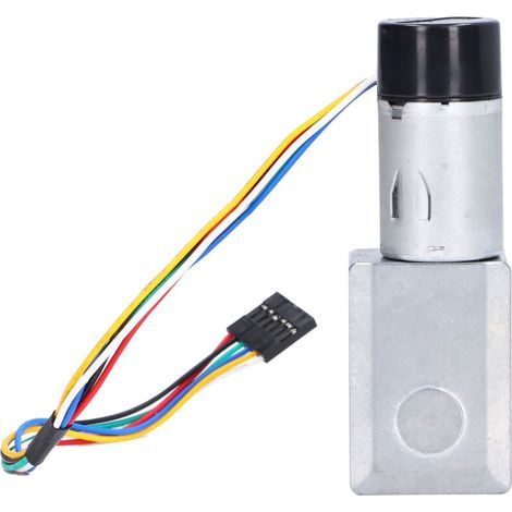 Moteur Réducteur à Engrenage Sans Fin en Métal, Auto-bloquant avec Encodeur, 6 tr/min, 12V CC, Arbre Unique (1/5)