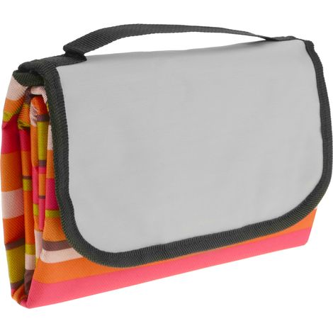 PrimeMatik - Couverture de pique-nique 150 x 130 cm rayures larges multicolores (1/6)