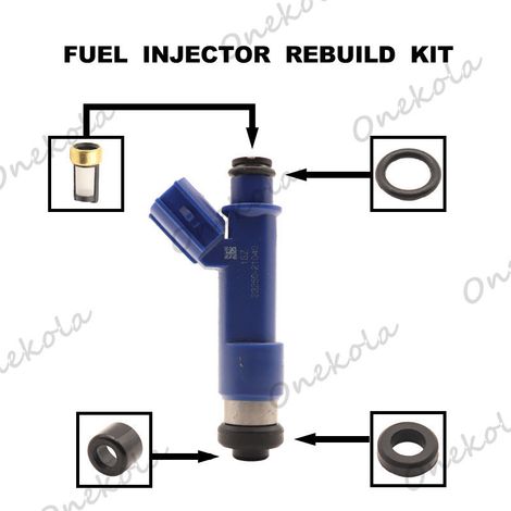 Fuel injector repair kit, seal and filter compatible with Toyota Vios and Yaris NCP90 23250-21040 (1/2)