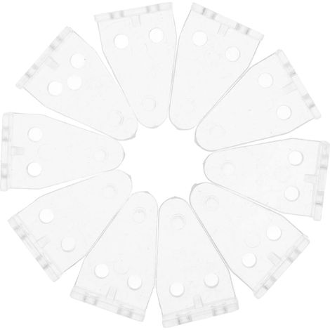 10 Pcs Clips de Fixation du Rail Inférieur des Stores en Plastique Transparent, Support Simple à Installer et Facile à Utiliser pour Stores à Domicile (1/5)