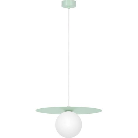 Lámpara colgante con pantalla de disco color menta Ø25cm ROBIN 1xG9 10W K-5451 Kaja (1/4)