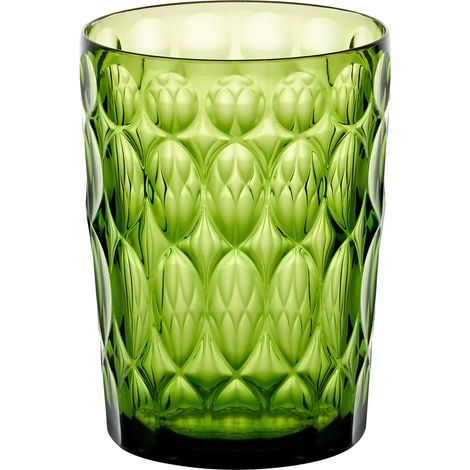 GUZZINI Bicchiere Alto Decoro 1 Vanity Bio-Based D 8,6 Cm H 11,8 Cm Verde Ninfea