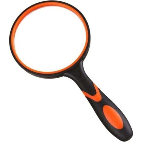 Loupe de lecture (orange et noire), loupe de lecture 10x, loupe pour enfants, loupe, loupe de lecture à main, loupe 10x pour enfants, loupe avec poignée, loupe de lecture à main