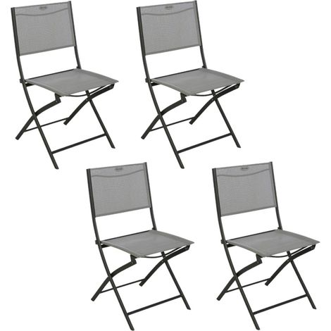 Lot de 4 chaises de jardin pliables MODULA (1/5)