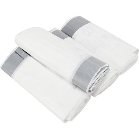 4 rouleaux de sacs poubelle blancs épais à cordon coulissant pour cuisine chambre restaurant 50x55cm