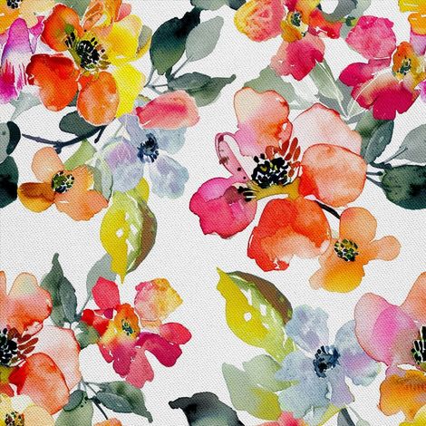 Tissu d'extérieur décoratif Oxford - Motif floral I DX5276 (1/5)