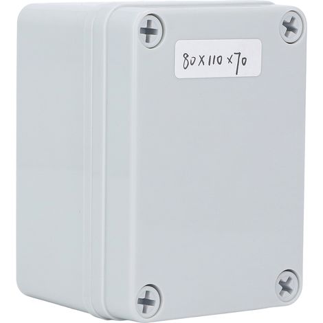 IP67 wasserdichte Anschlussdose mit Montageplatte, graues ABS-Gehäuse für elektrische Heimwerkerprojekte, Schutz gegen Staub und Feuchtigkeit. (1/5)