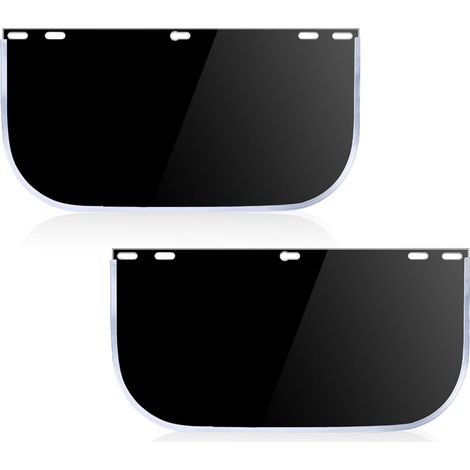 2 Pack Replacement Lens for Face Protection - Commonly Used for Sanding and Cutting - Black (1/5)