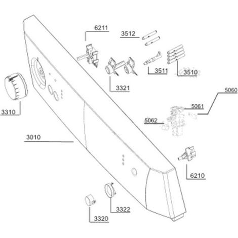 Bandeau De Commande - Pour Lave-Vaisselle Bekoo - Modèles DFN2530 DFN1531 DFN1530 - Référence 1714061300
