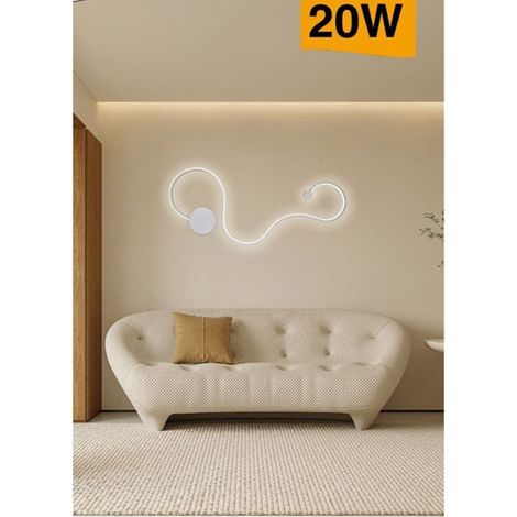 Trade Shop - Applique De Parete Led 20watt Ondulato Modern Lampada 3 Modelo De Luz E12-3c - (1/5)