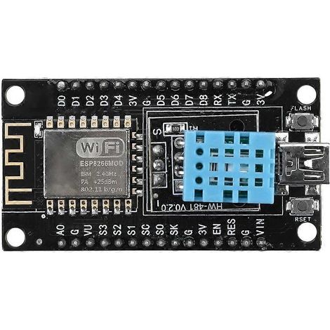 ESP-12F ESP8266 NodeMCU Entwicklungsboard mit integriertem DHT11 Temperatur- und Feuchtigkeitssensor CH340 für Arduino Mini USB