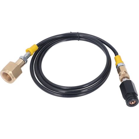 Adaptateur direct pour bouteille de CO2 pour machine à eau gazeuse avec tuyau de 152 cm (60 pouces), CGA320. Tuyau haute pression pour raccord direct bouteille de CO2 à machine à eau gazeuse. (1/5)