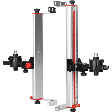 Support mural multifonctionnel pour niveau, support de levage pour niveau laser, réglage vertical précis, avec adaptateur 1/4 pouce à 5/8 pouce, double niveau à bulle. (1/5)