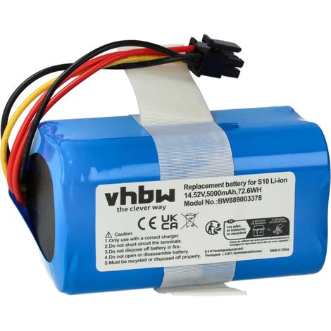 vhbw Battery compatible with 360 S10, QH100003, X100 Max, X100 Home Cleaner (5000 mAh, 14.52 V, Li-Ion)