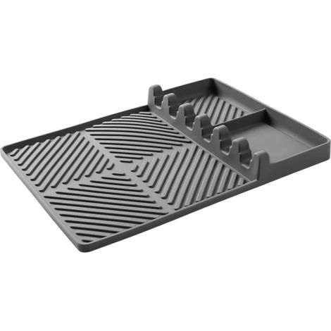 Tapis de cuisson pour barbecue 32 cm x 24 cm x 1 cm Gris (1/5)
