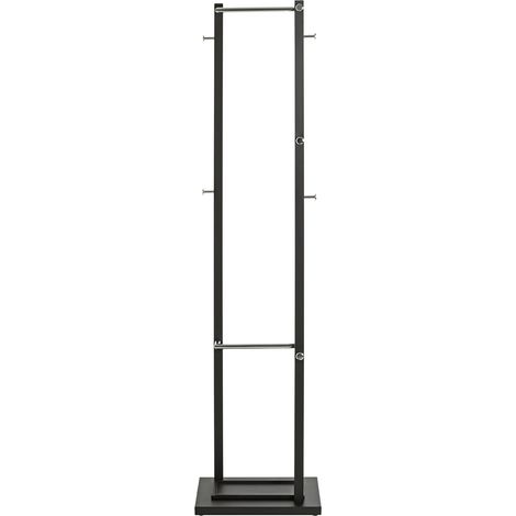 Porte-manteau en métal coloris noir -longueur 40 x profondeur 30 x hauteur 175 cm (1/4)