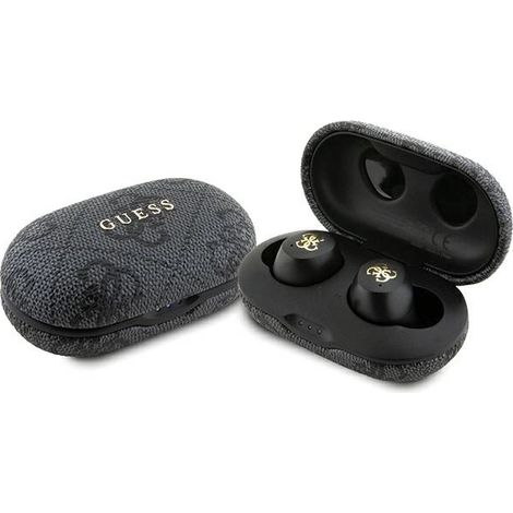 Cuffie Bluetooth Guess GUTWSP4EGKTWS + docking station ENC nero/nero 4G Metallo (1/5)