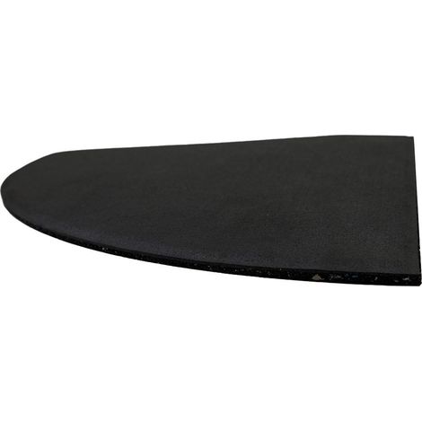 Pièce d'angle bordure caoutchouc 'Pure Black' pour sol sportif - 25x25 cm - 20 mm - Noir