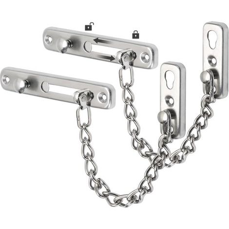 candados de cadena para puertas, candados de cadena para puertas con resorte de seguridad y pestillo antirrobo, verduras (1/5)