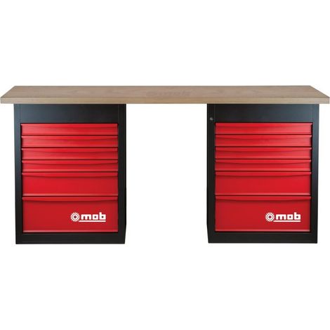 Établi professionnel 12 tiroirs – Plateau bois 40 mm – Charge 1000 kg - MOB