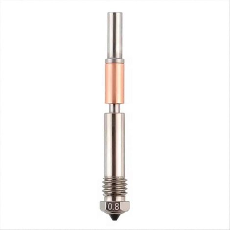 Hochleistungs-Düse aus gehärtetem Stahl, einteilig, für X1/P1P/P1S 3D-Drucker (4,0 mm Spitze), 0,8 mm Durchmesser (1/5)