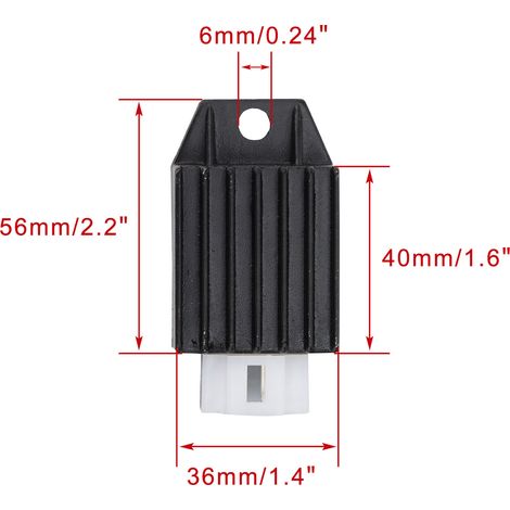 12V 4-pin regulated rectifier, compatible with 50cc-125cc ATVs, off-road vehicles, and go-karts. (1/4)