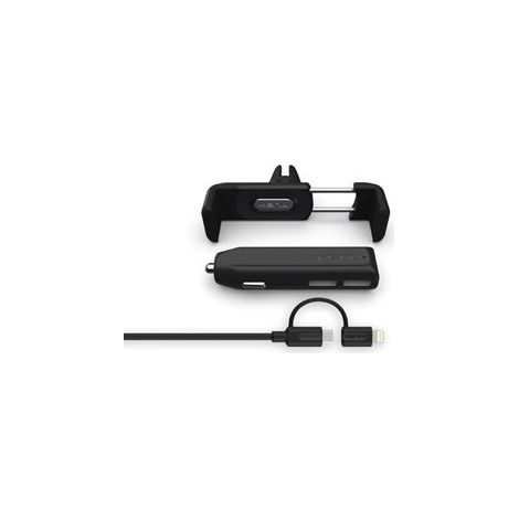 SUPPORT VOITURE NOIR AVEC CABLE ET CAC (1/3)